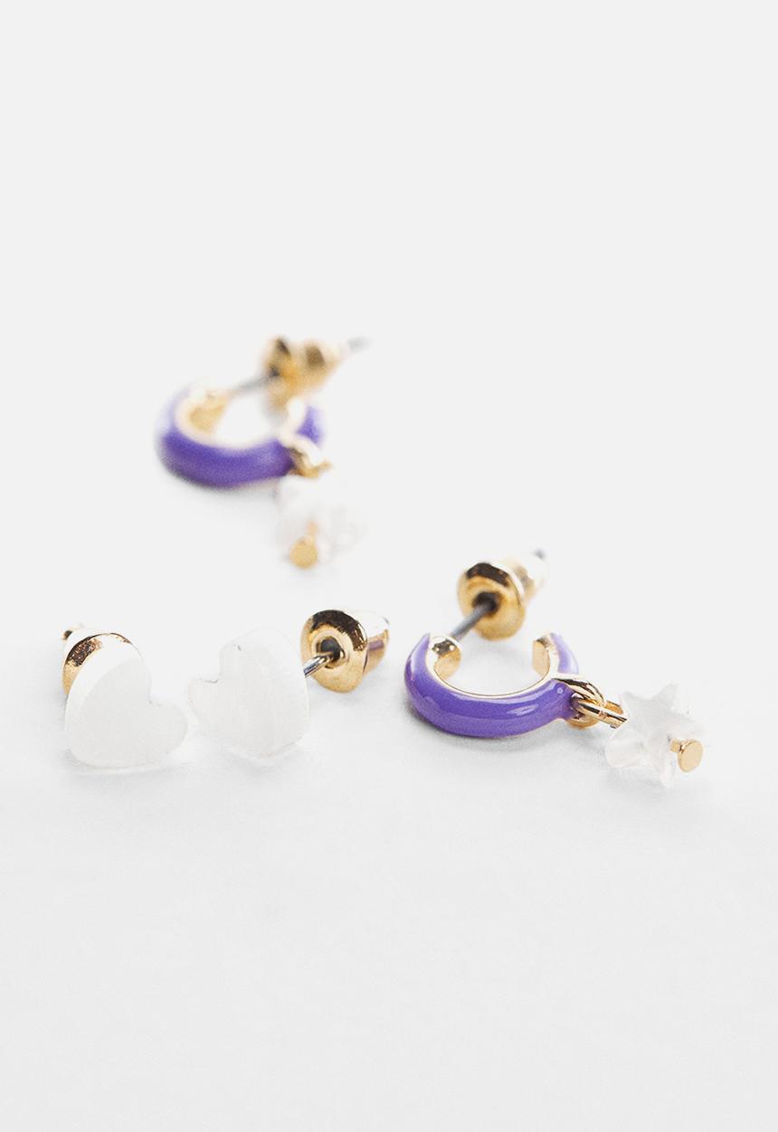 MANGO - Earrings pasti - purple