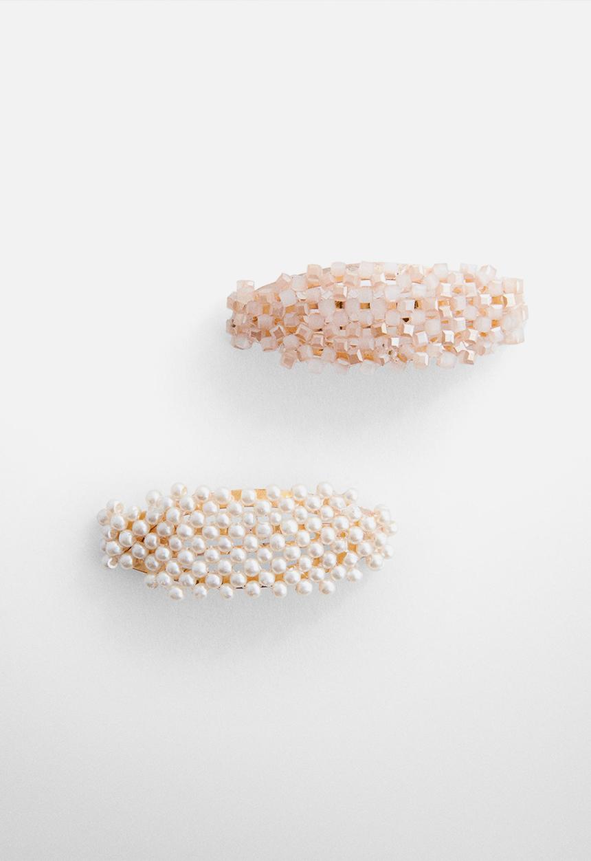 MANGO - Hairclip perla - sand