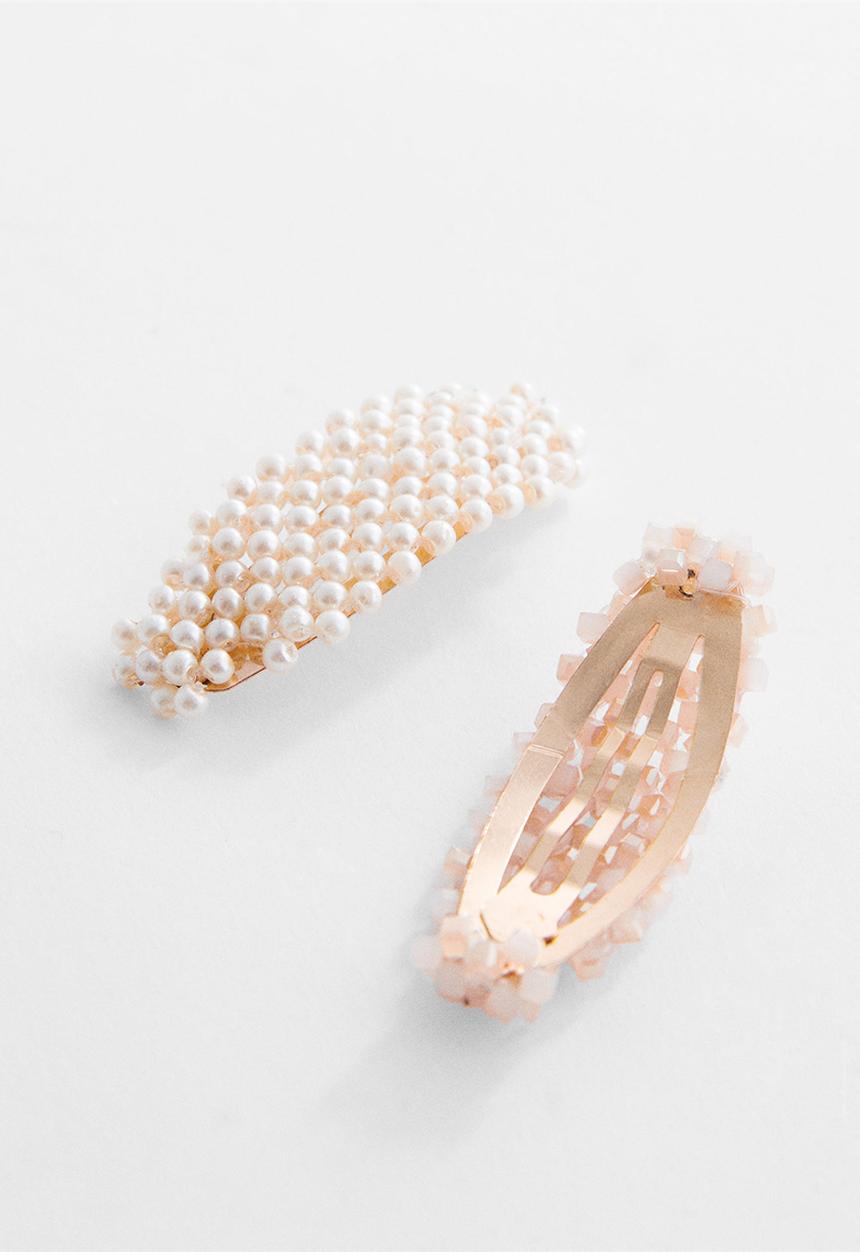 MANGO - Hairclip perla - sand