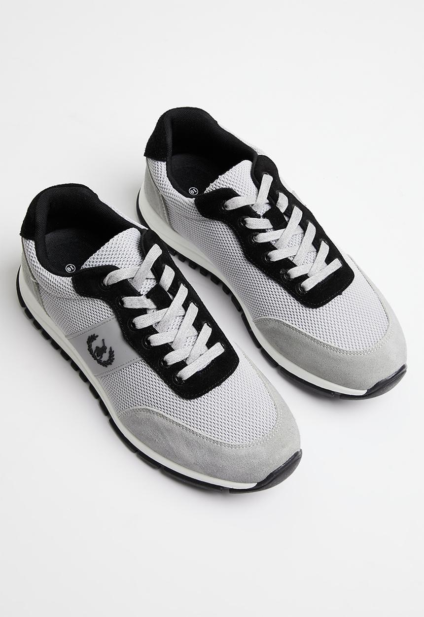 POLO - Crest side flash knit sneaker - grey