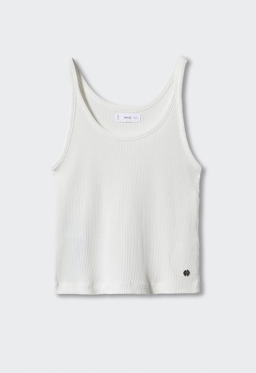 MANGO - T-shirt liberty - natural