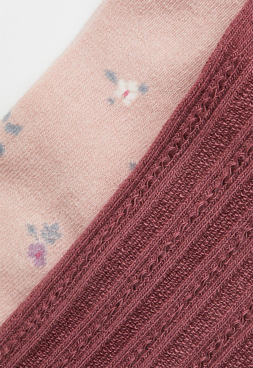 H&M - 2-Pack tights - light pink/floral
