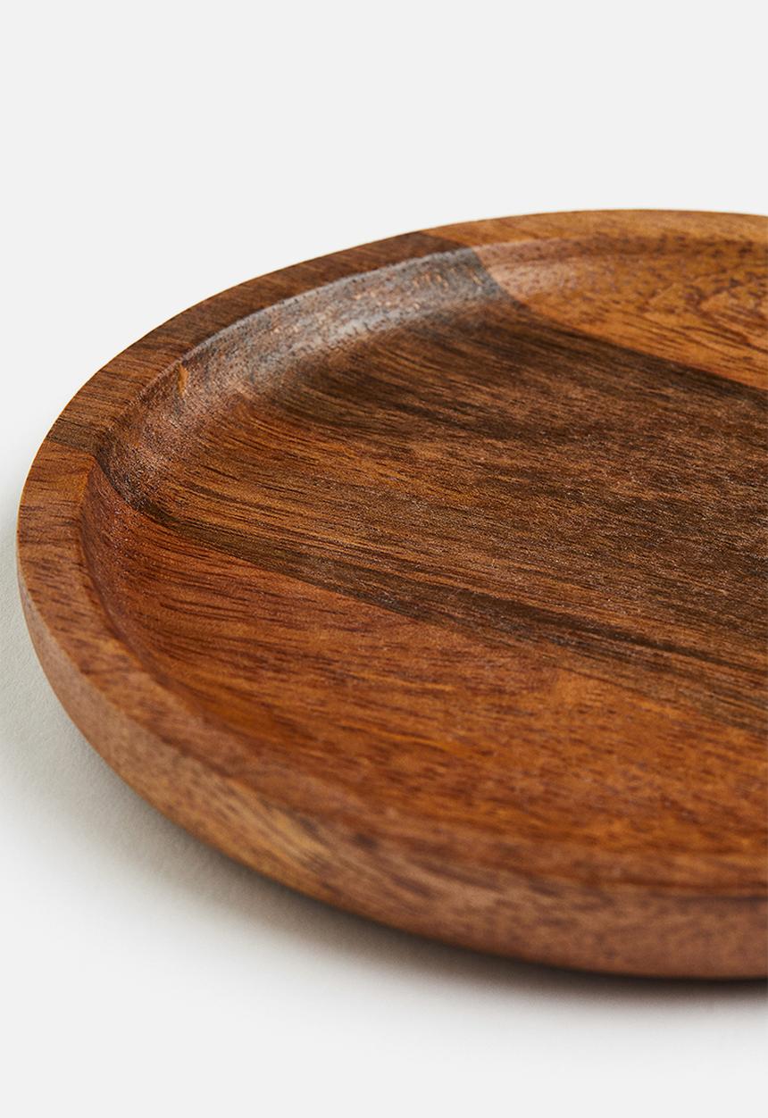 H&M - Small mango wood dish - brown
