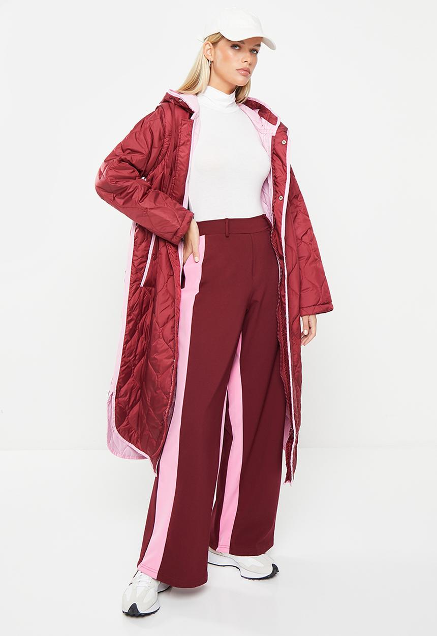 Me&B - Posh ponti pant - burgundy & pink