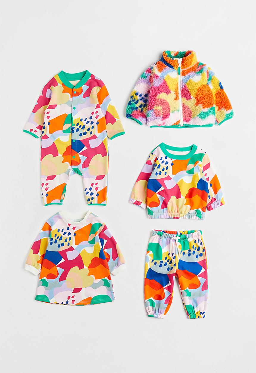 H&M - Patterned teddy jacket - yellow/patterned