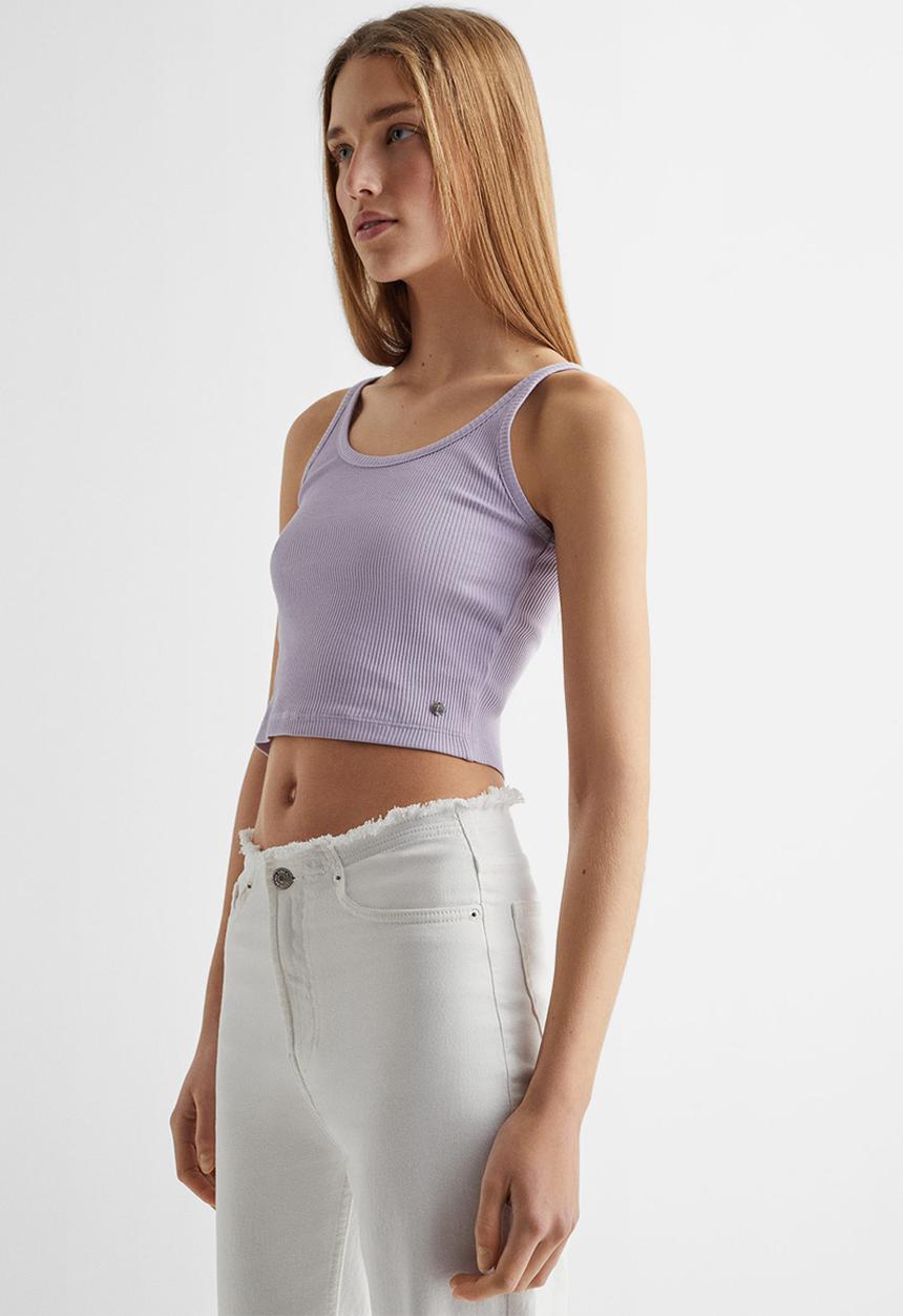 MANGO - T-shirt liberty - purple