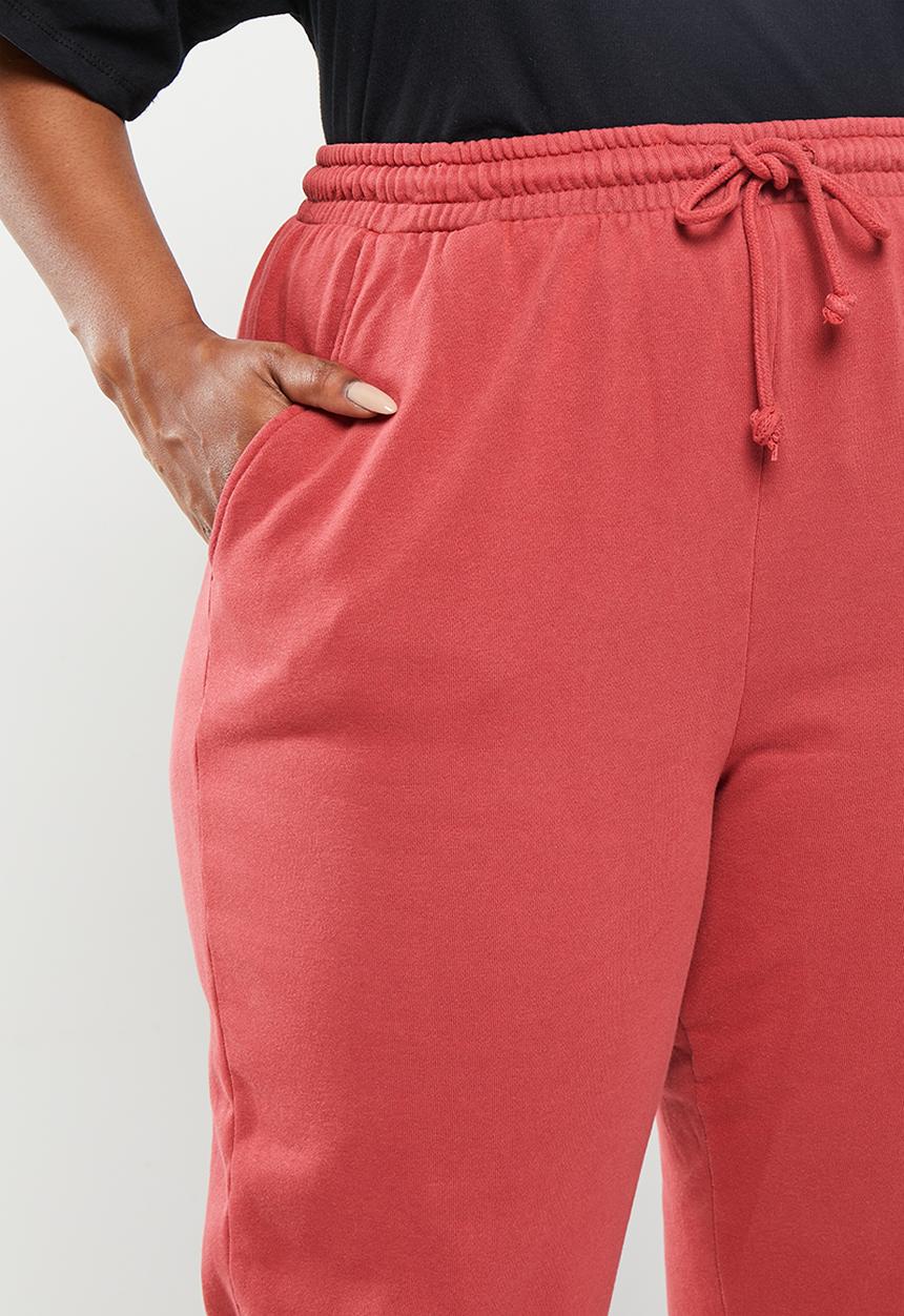 Cotton On - Plus classic washed trackpant - washed red