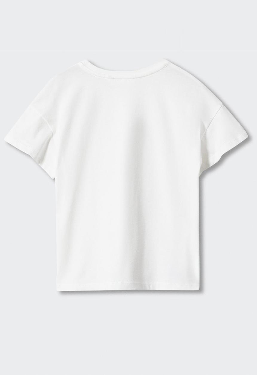 MANGO - T-shirt crochet - natural
