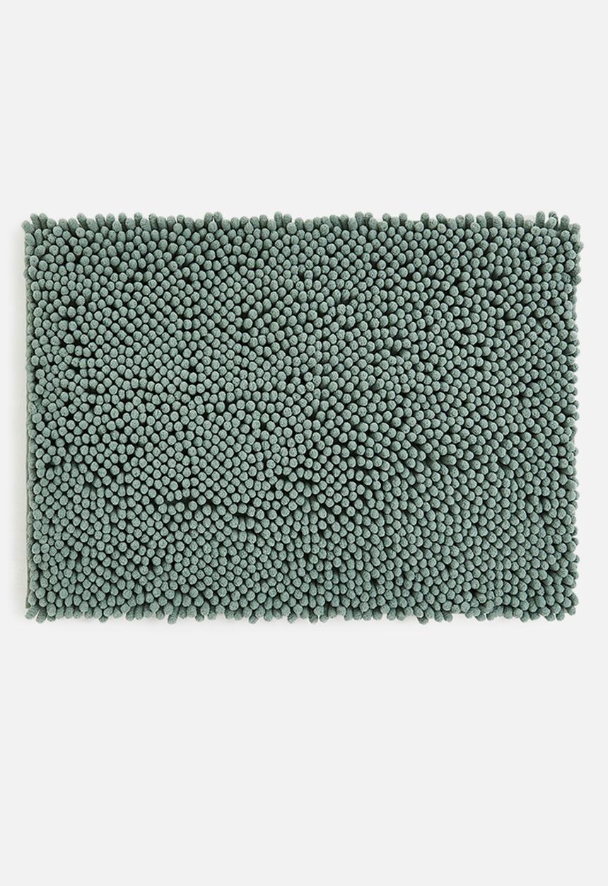 H&M - Deep-pile bath mat - dark sage green