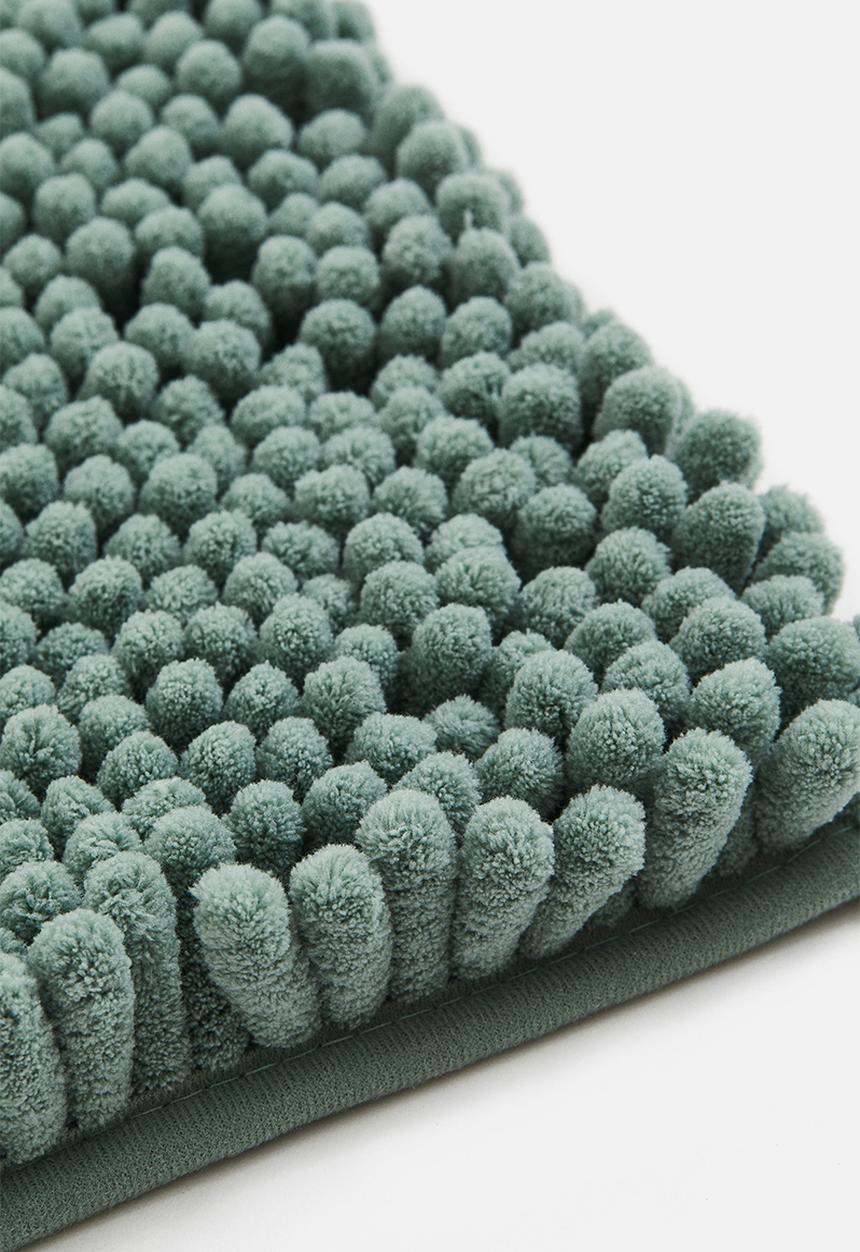 H&M - Deep-pile bath mat - dark sage green