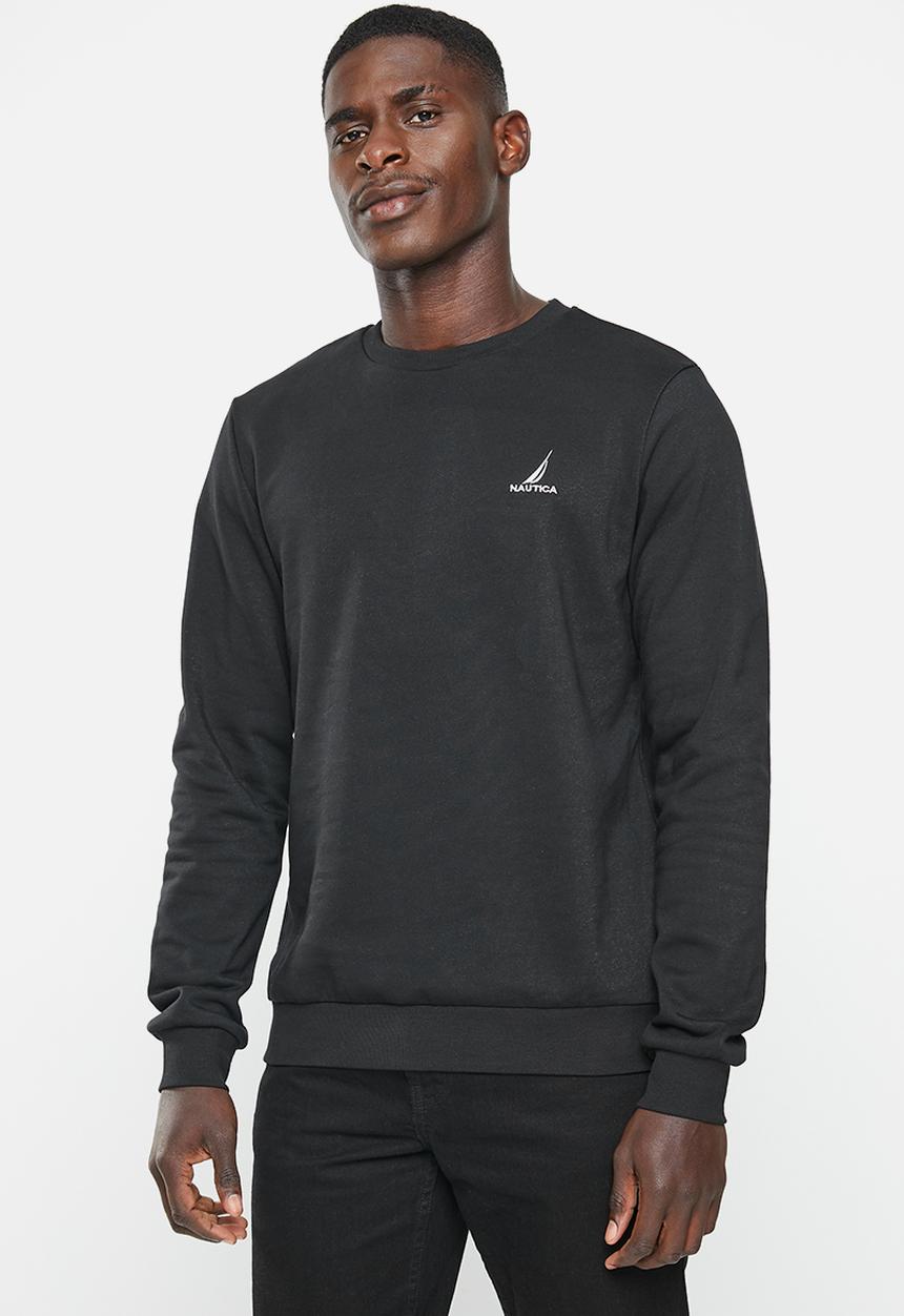 Nautica - Logo crew neck fleece - black