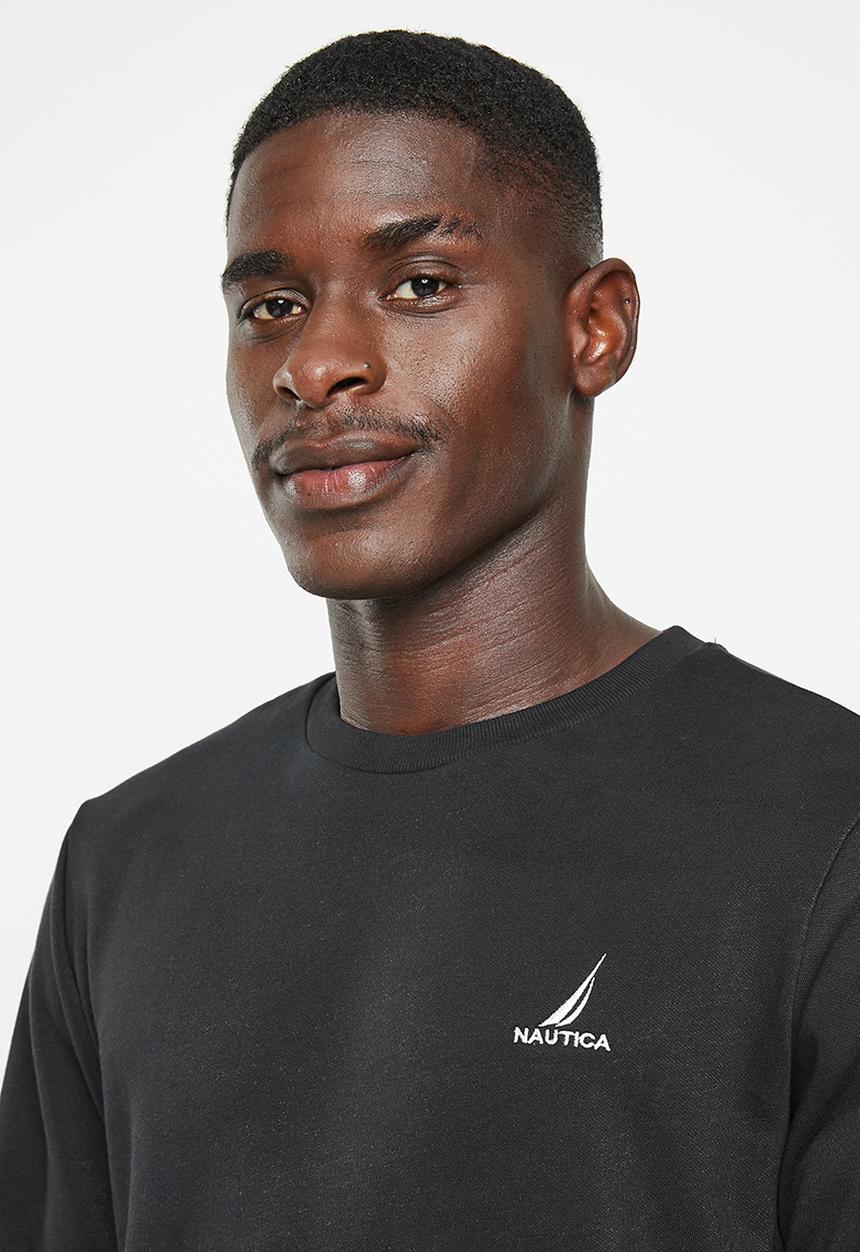 Nautica - Logo crew neck fleece - black