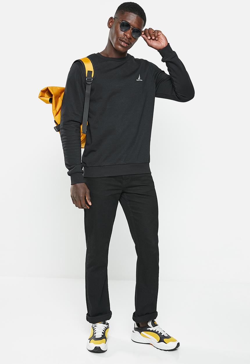 Nautica - Logo crew neck fleece - black