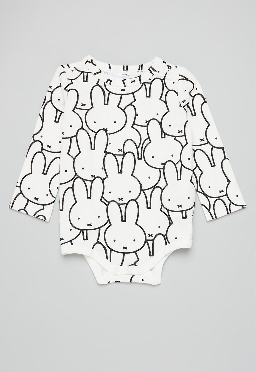 Cotton On - 2 pack bubbysuit - lcn mif vanilla miffy stretching/mono miffy