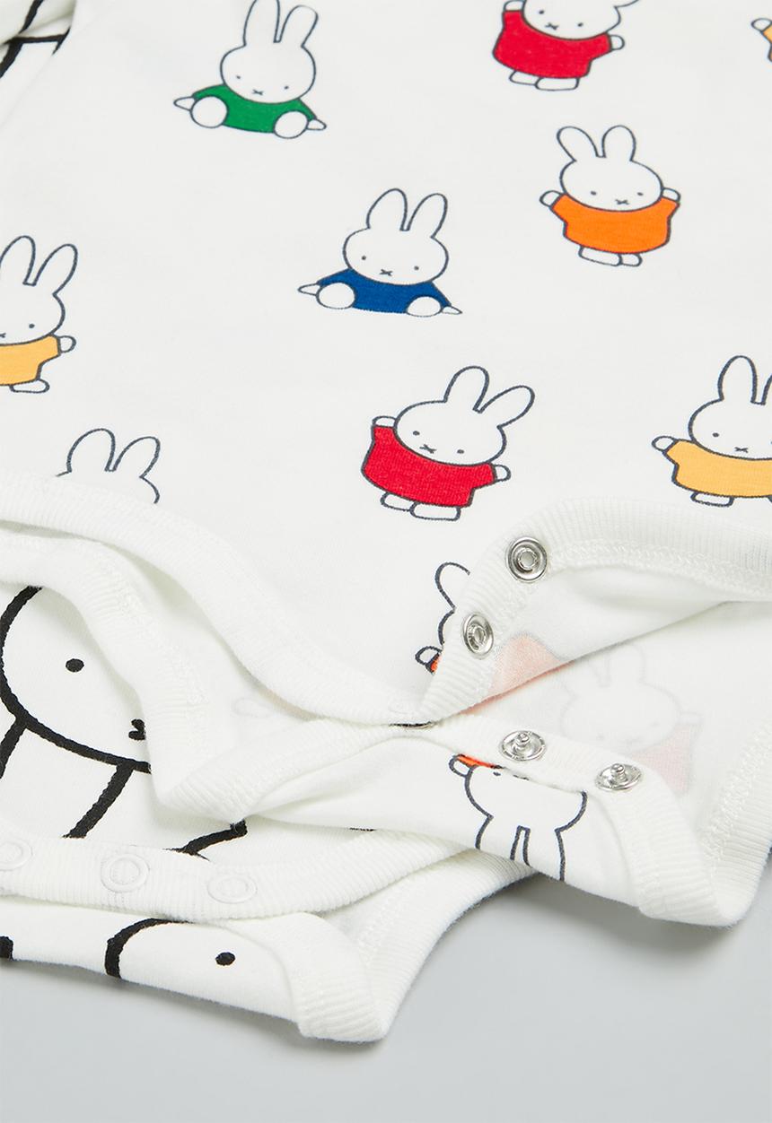 Cotton On - 2 pack bubbysuit - lcn mif vanilla miffy stretching/mono miffy