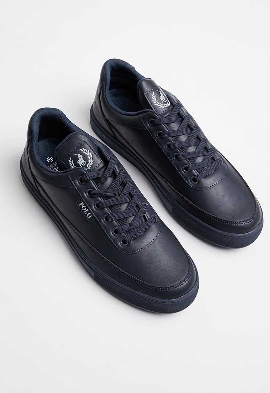 POLO - Crest pu sneaker - navy