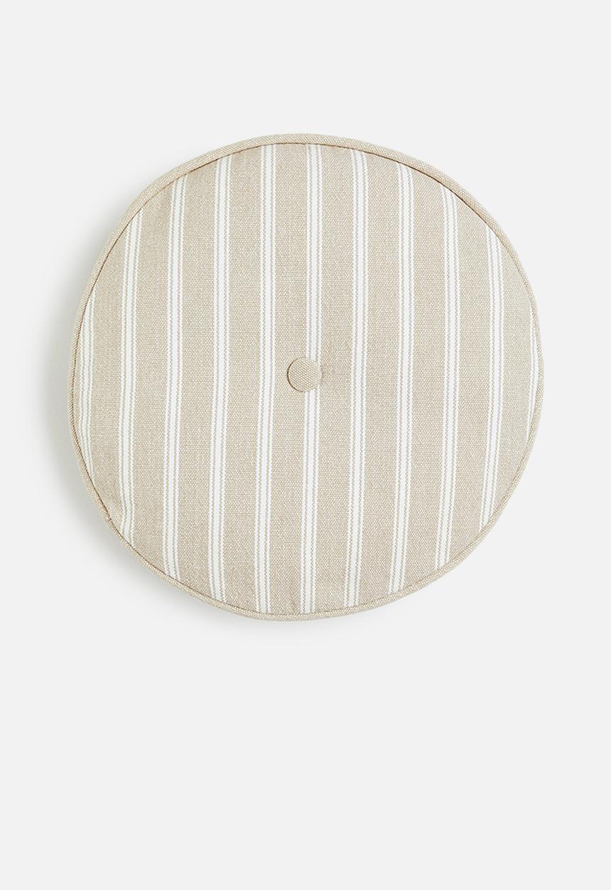 H&M - Round seat cushion - beige/striped