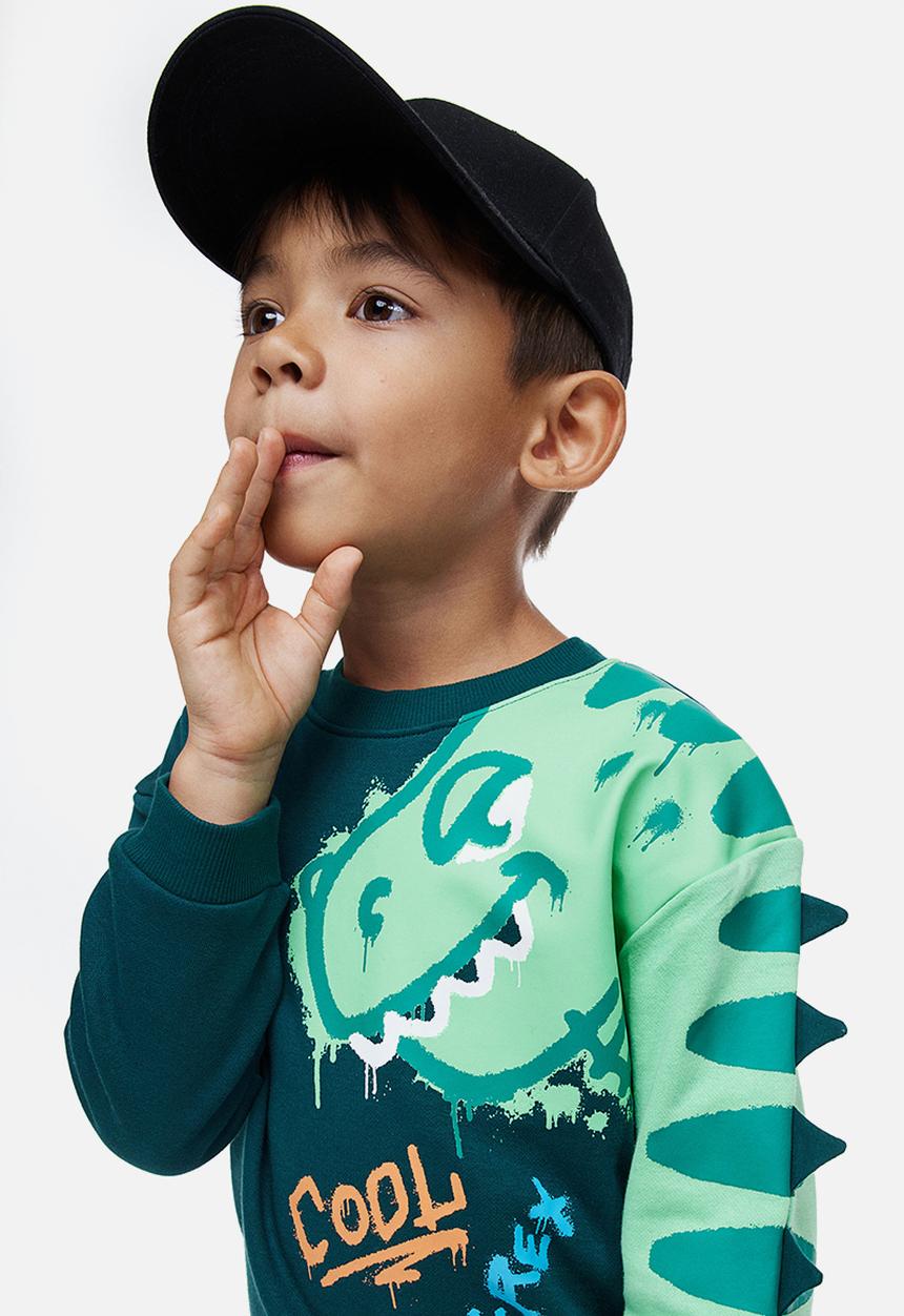 H&M - 2-Piece printed set - dark green/t-rex
