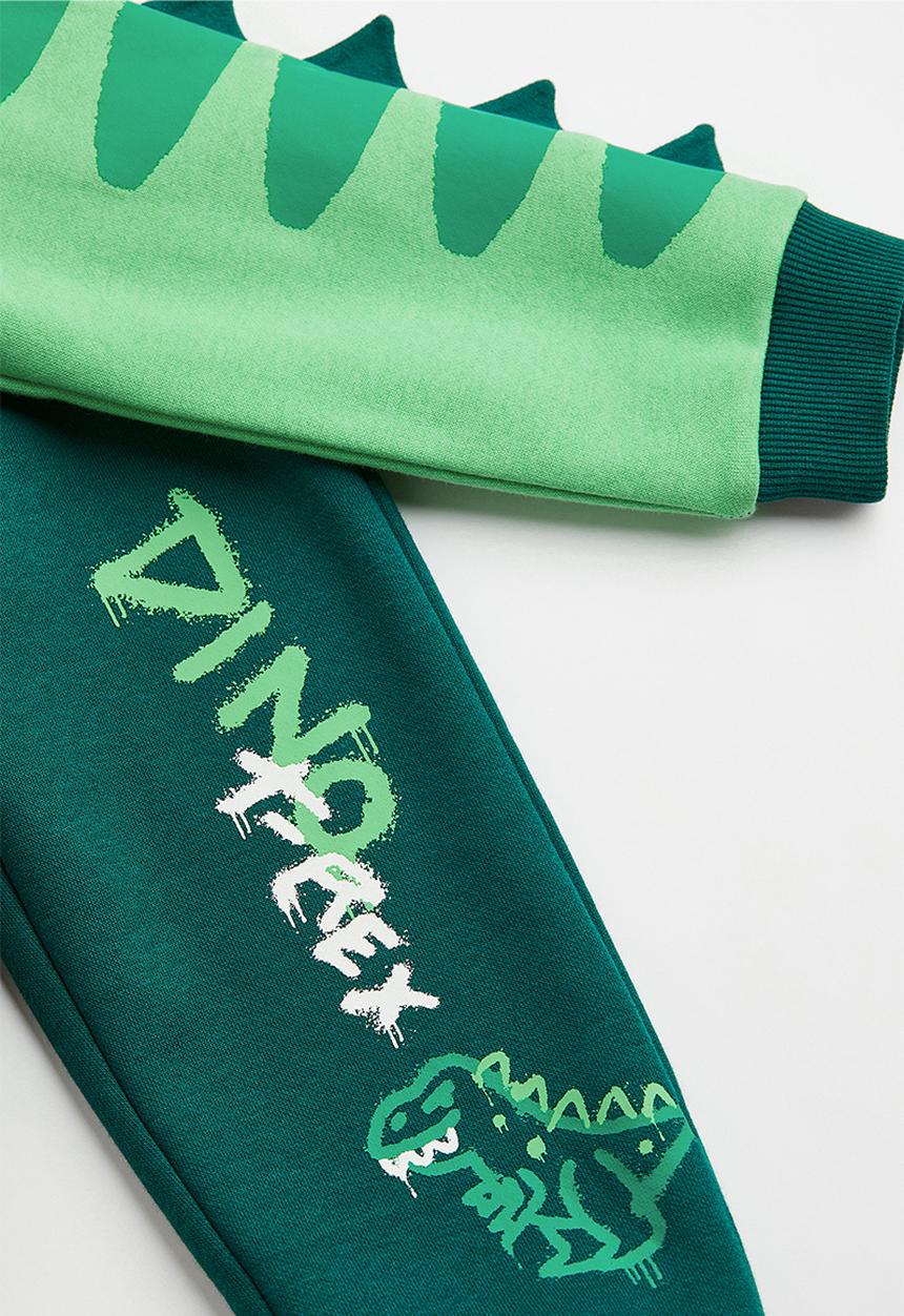 H&M - 2-Piece printed set - dark green/t-rex