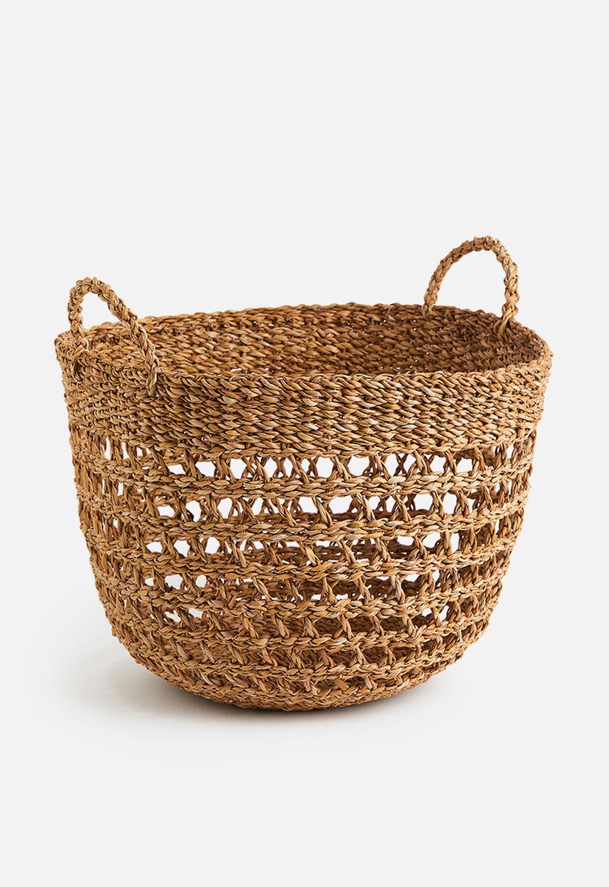 H&M - Large seagrass basket - beige