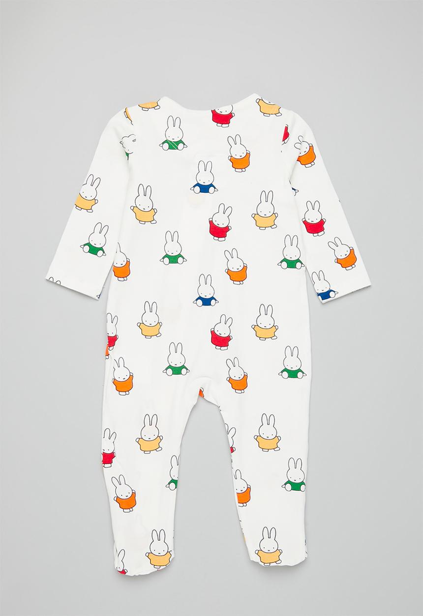 Cotton On - 2 pack long sleeve zip romber- lcn vanilla miffy stretching/mono miffy