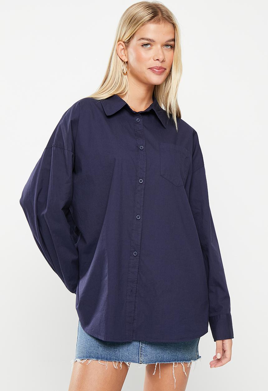 Cotton On - Dad shirt - vintage navy
