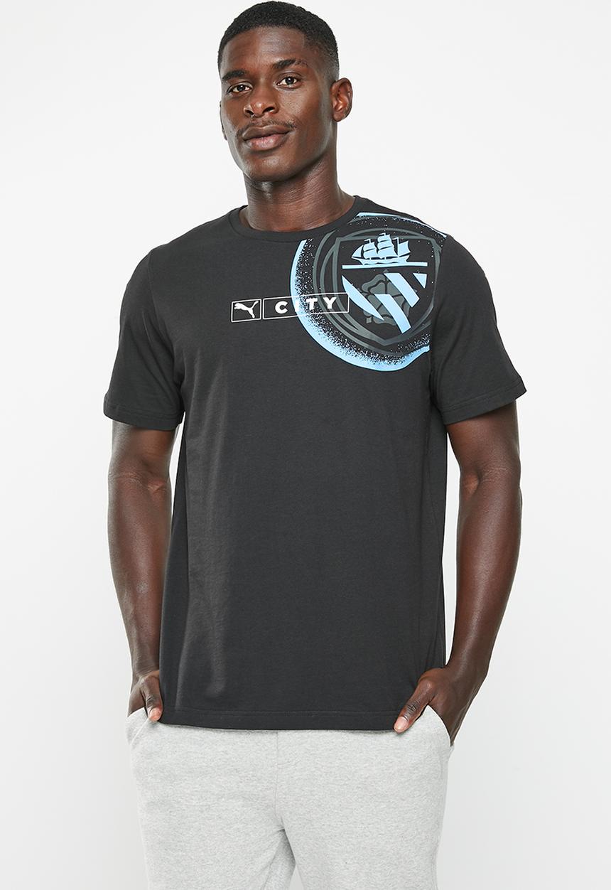 PUMA - Manchester City fc football legacy tee - puma black-team light blue