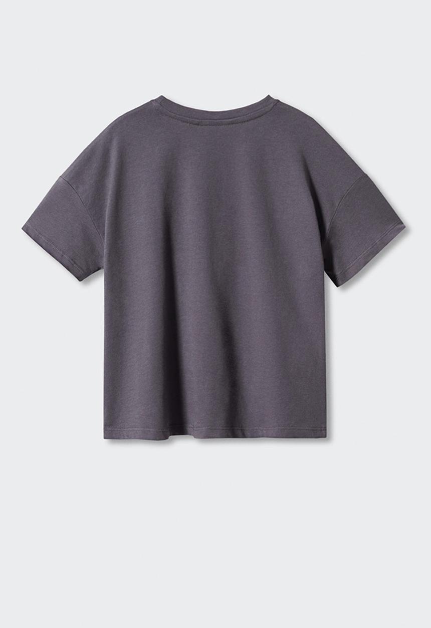 MANGO - T-shirt margaret  - charcoal