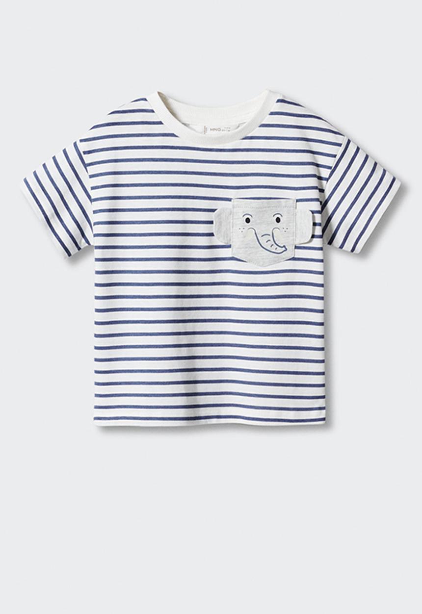 MANGO - T-shirt pocket - natural