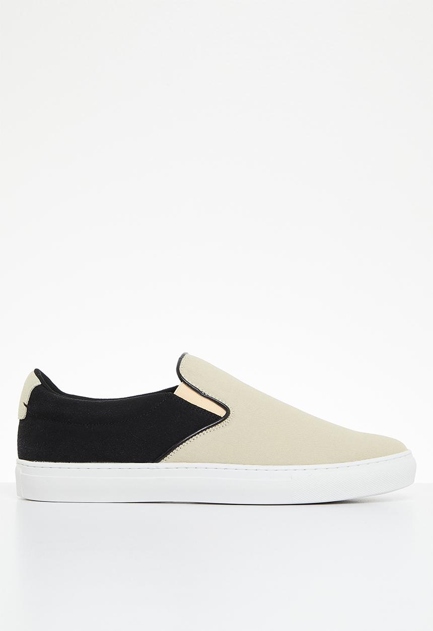 POLO - Casual textured felt slip on - off white