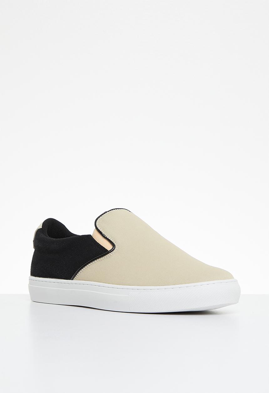 POLO - Casual textured felt slip on - off white