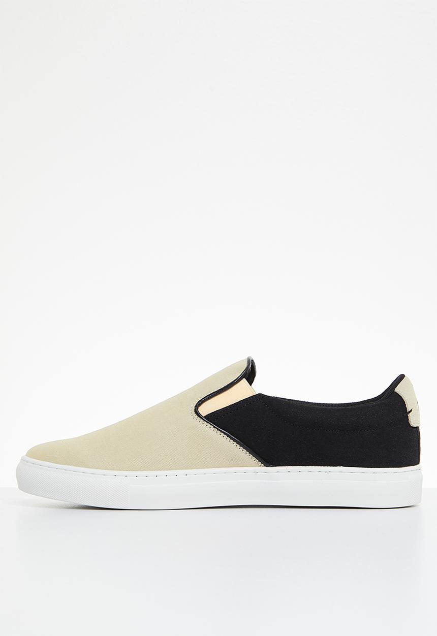 POLO - Casual textured felt slip on - off white