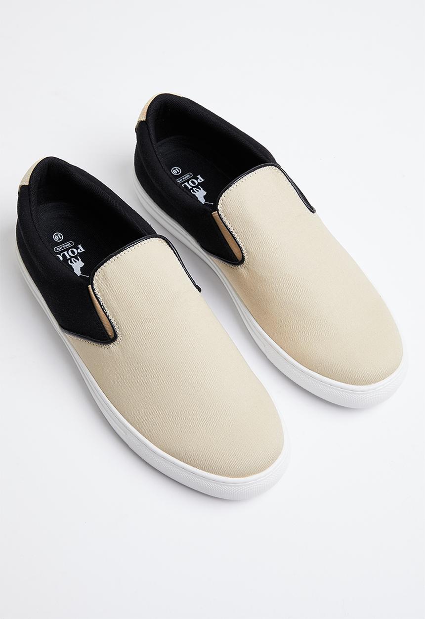 POLO - Casual textured felt slip on - off white