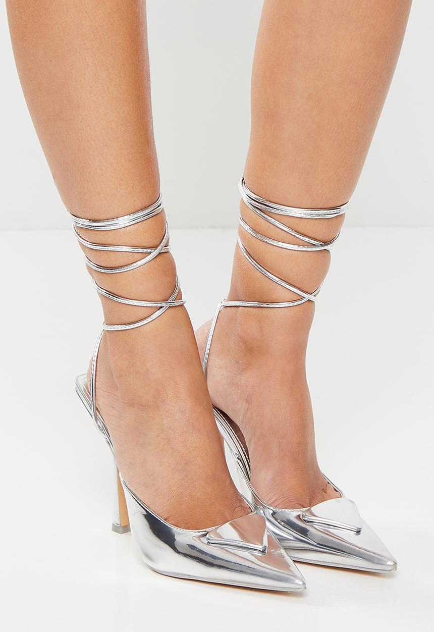 Public Desire - Vada barely there court stiletto - silver mirror