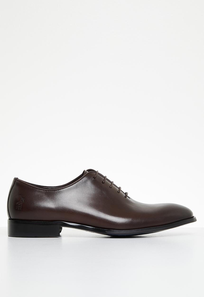 POLO - Oxford leather lace up - cognac