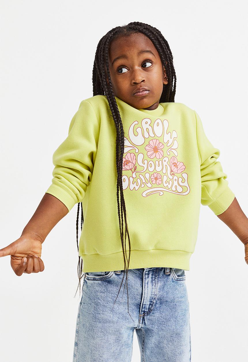 H&M - Printed sweatshirt - light green/grow