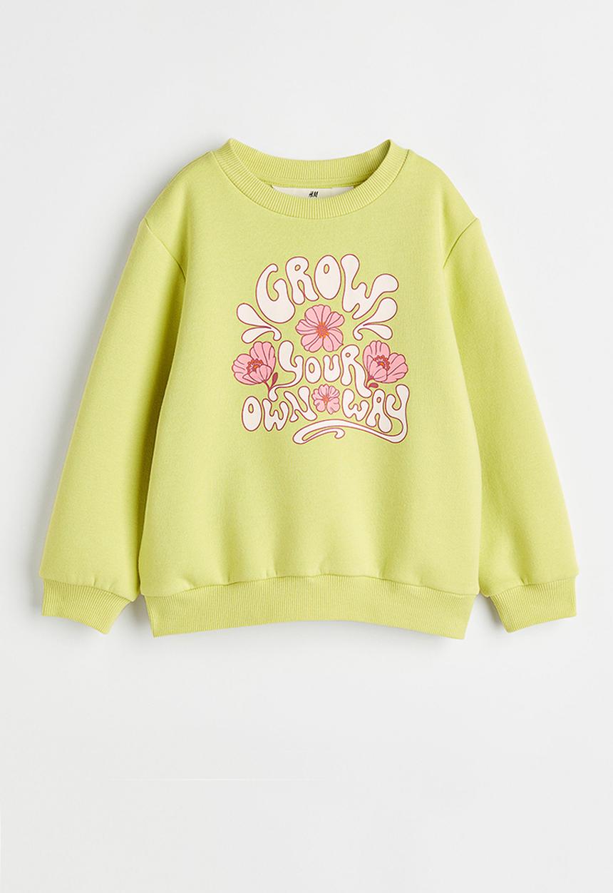 H&M - Printed sweatshirt - light green/grow