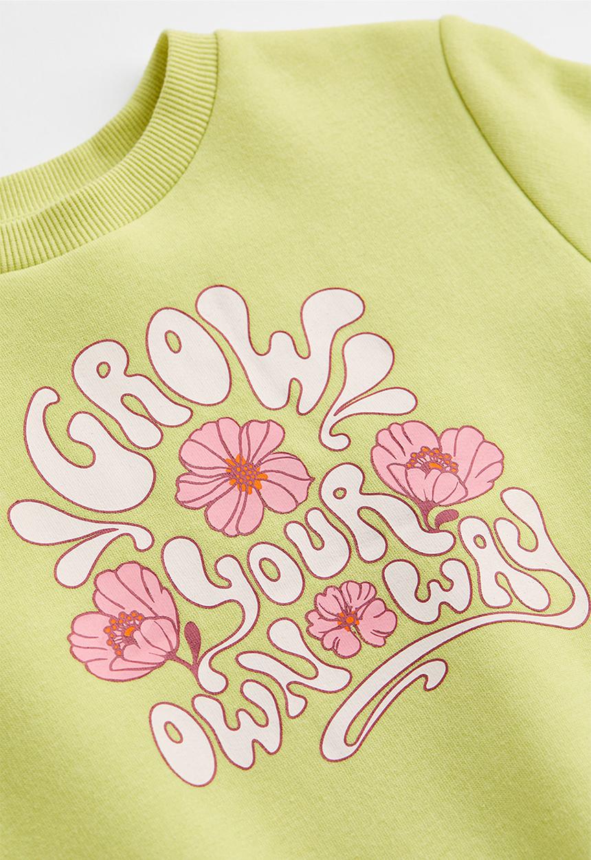 H&M - Printed sweatshirt - light green/grow