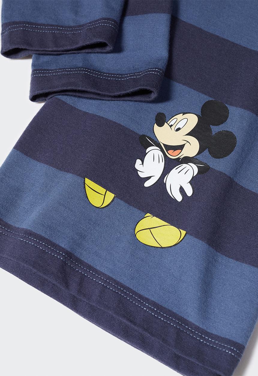 MANGO - T-shirt mstripes - blue