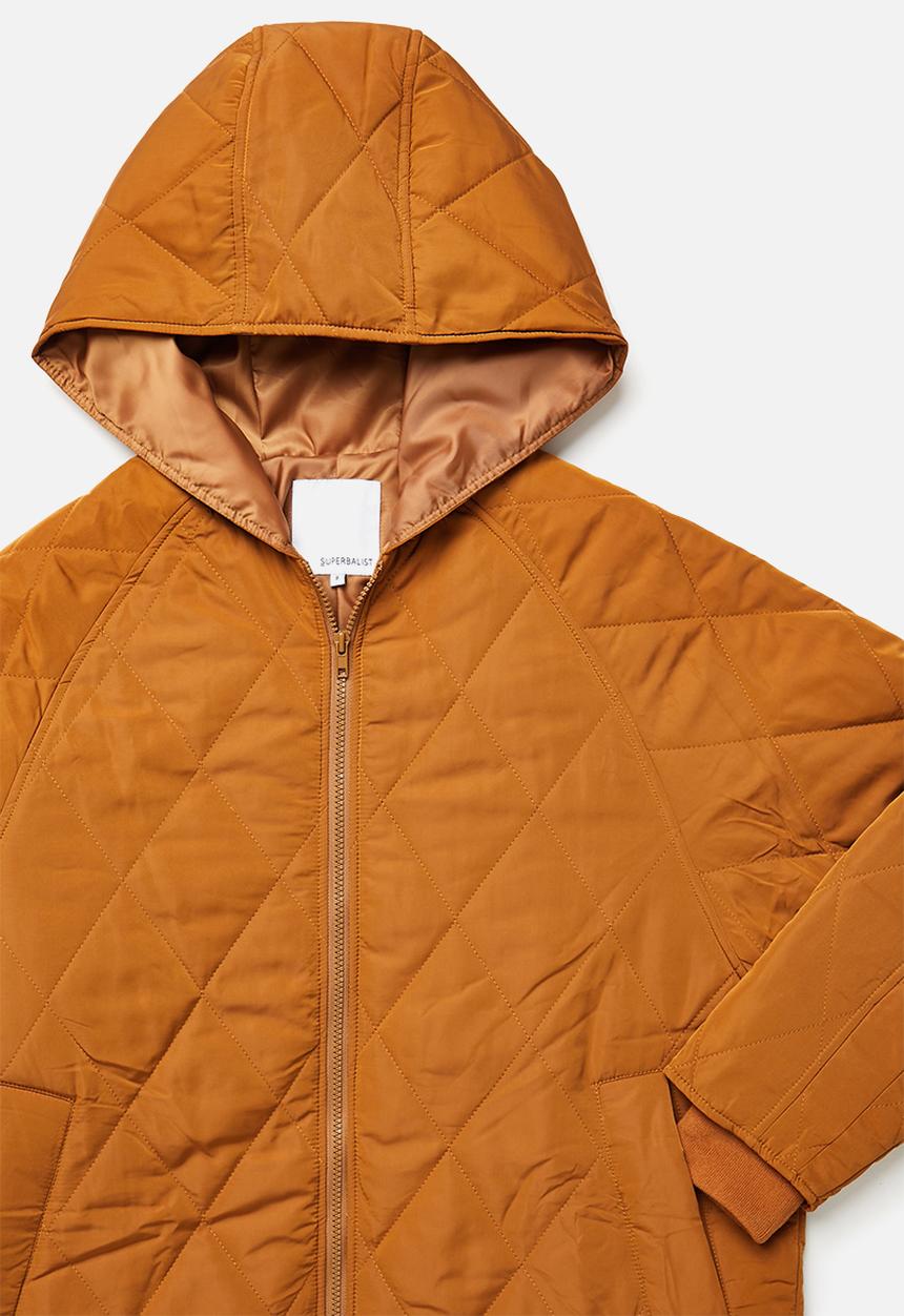Superbalist - Quilted puffer coat - tan