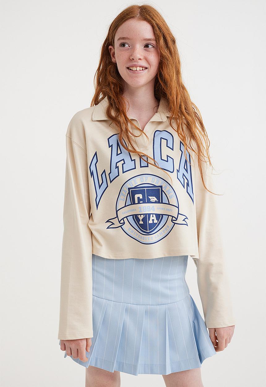 H&M - Cotton rugby shirt - light beige