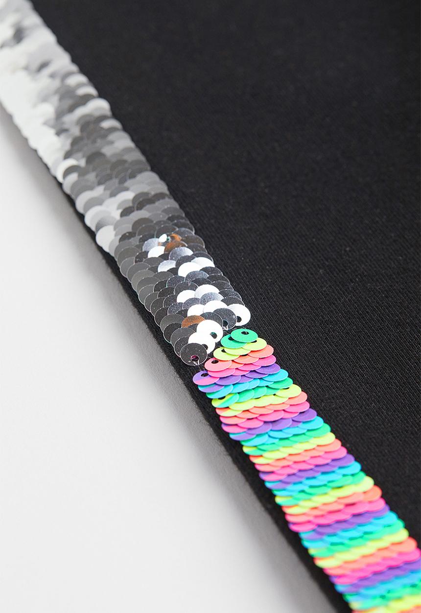 H&M - Brushed-inside leggings - black/sequins