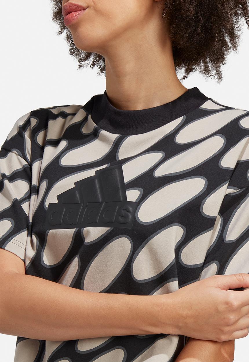 adidas Performance - W mmk fi 3s tee - light brown/black/grey six