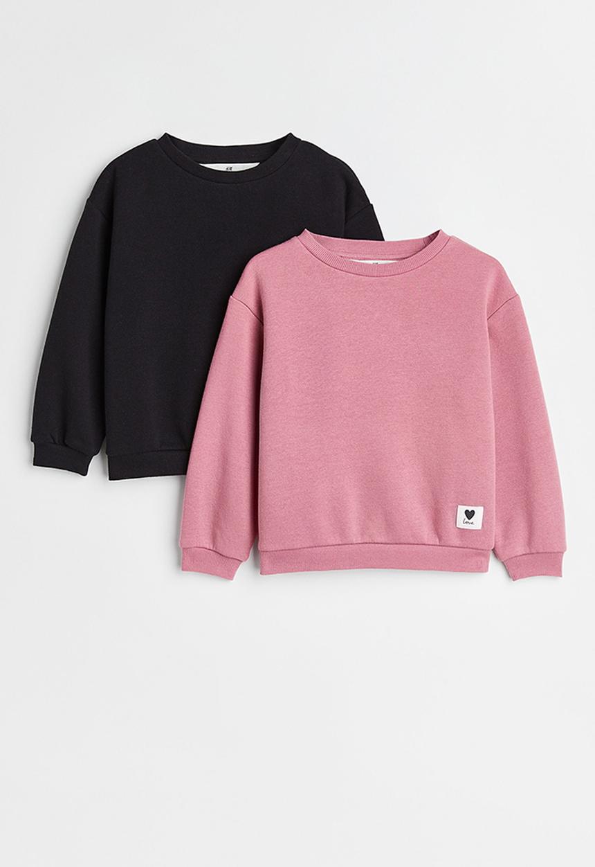 H&M - 2-Pack sweatshirts - old rose/black