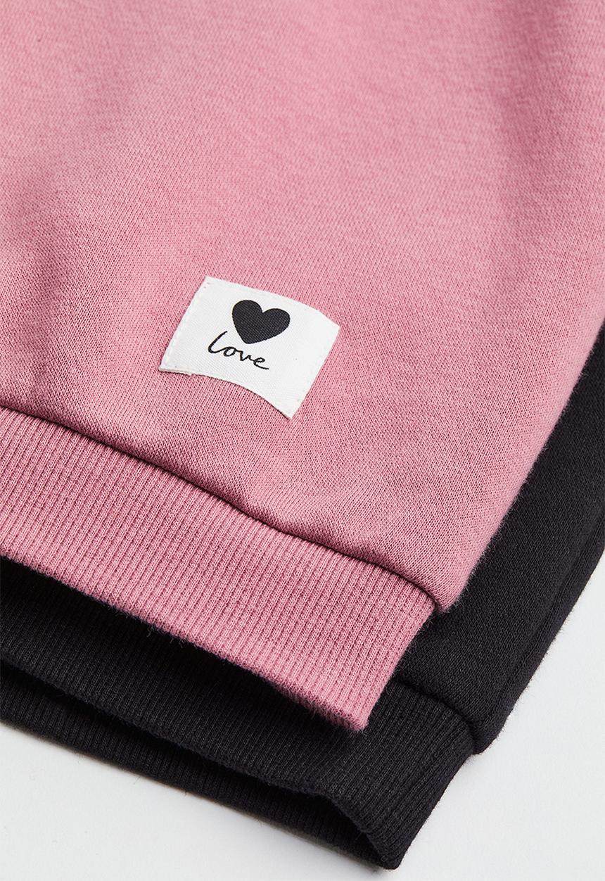 H&M - 2-Pack sweatshirts - old rose/black