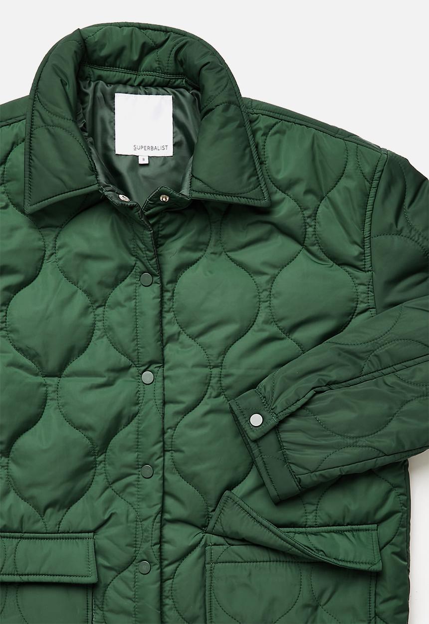 Superbalist - Quilted overshirt - emerald green