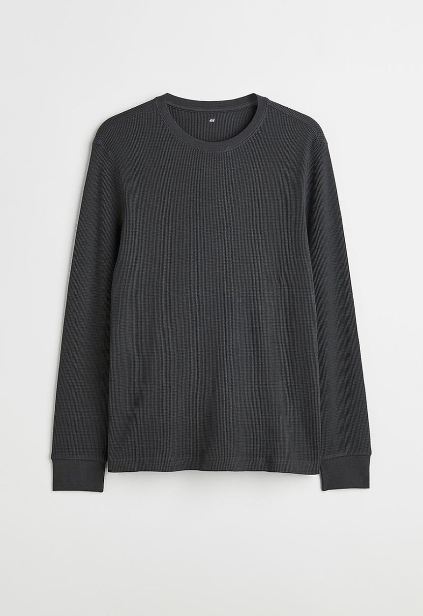 H&M - Jersey top slim fit - dark grey