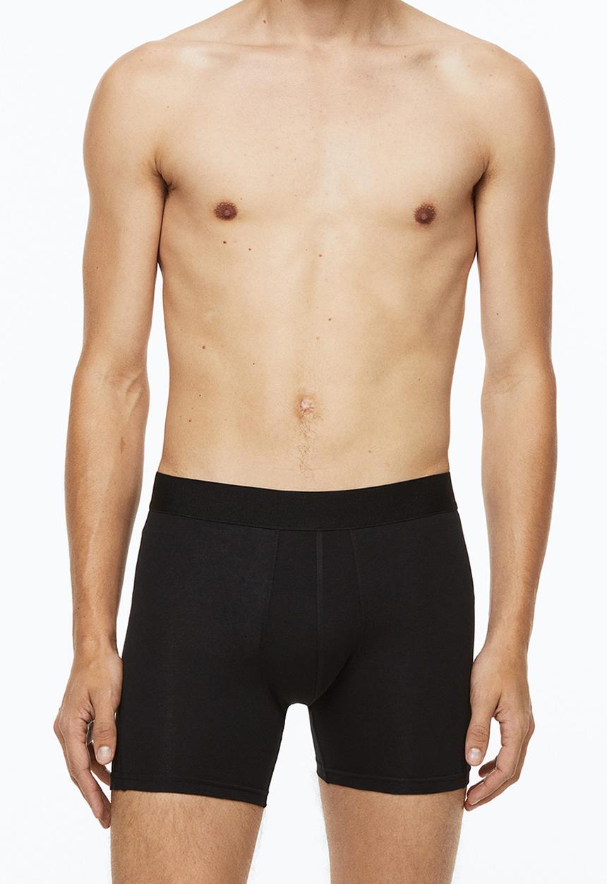 H&M - 3-pack xtra life™ mid trunks - black