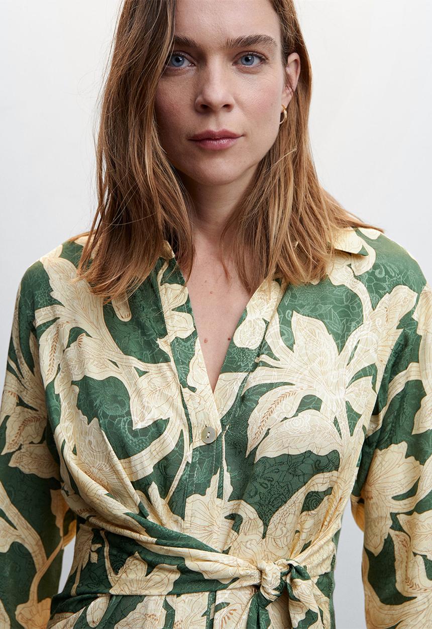 MANGO - Dress cammo - green