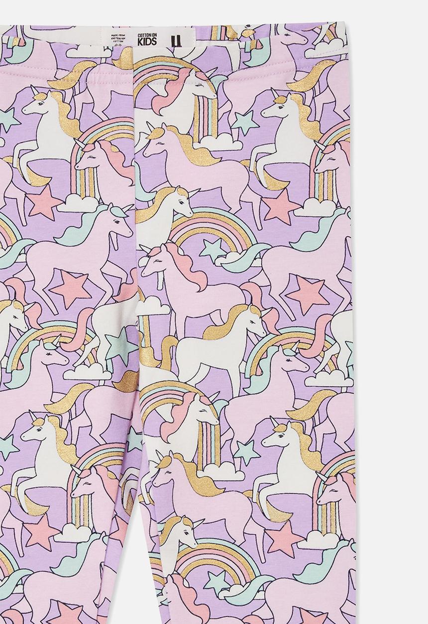 Cotton On - Huggie tights - lilac drop/unicorns